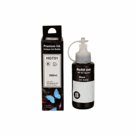 Bouteille d'encre Adaptable HP GT51-100 ml - Noir