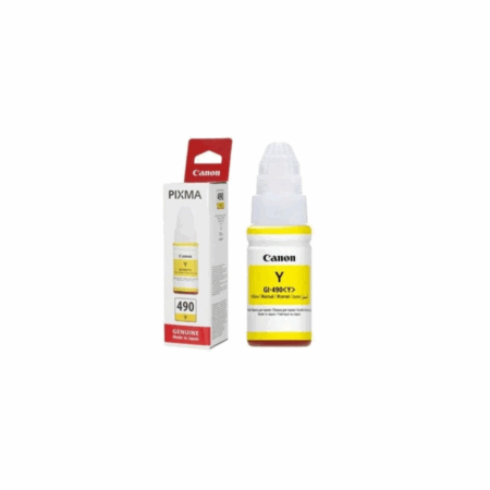 Bouteille d'encre Adaptable Canon GI-490 - Jaune
