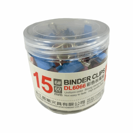 BINDER CLIP 15MM COULEUR DL6066 60P