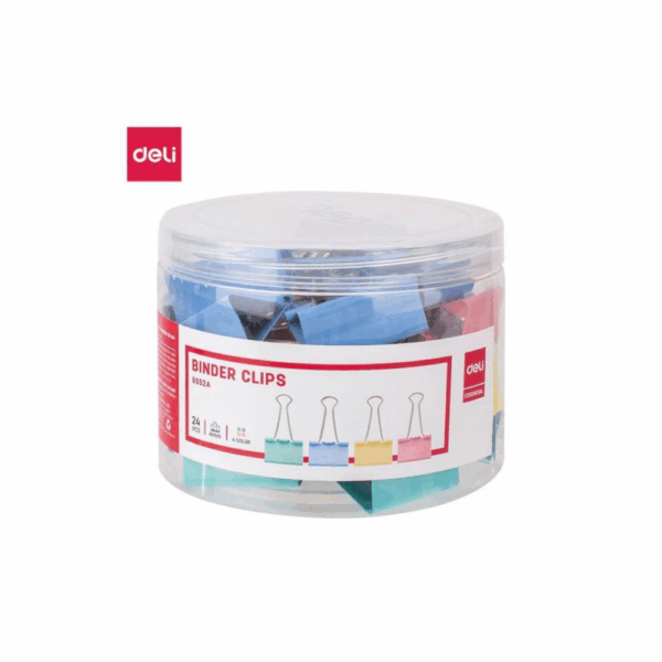 BINDER CLIP 41MM COULEUR DELI E8552A 24P