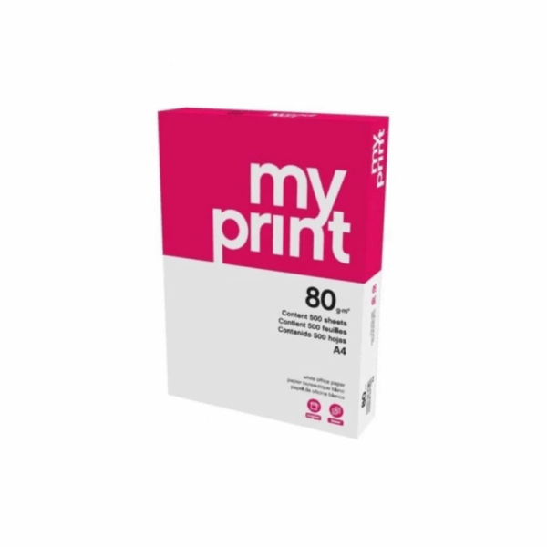 RAME DE PAPIER BLANC A4 MY PRINT- 80GR